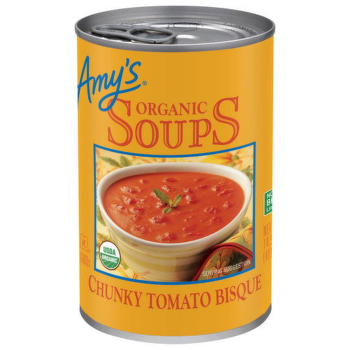 Amy's Amy's Organic Chunky Tomato Bisque Soup, Gluten Free, 14.5 oz.