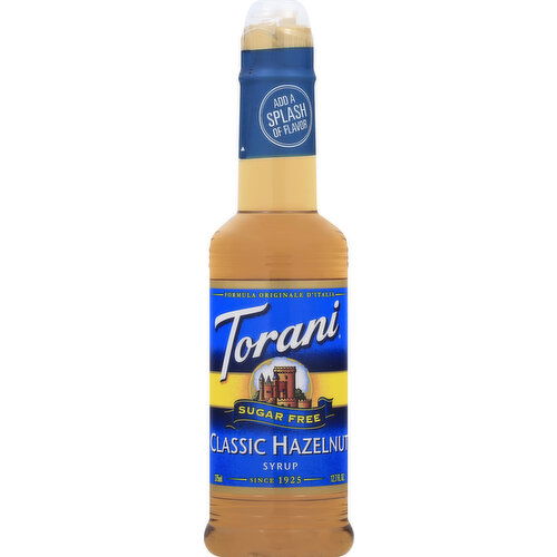 TORANI Syrup, Sugar Free, Classic Hazelnut