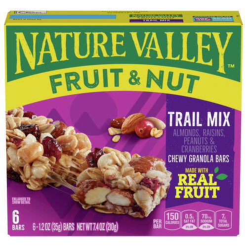 Nature Valley Granola Bar, Fruit & Nut, Trail Mix, Chewy