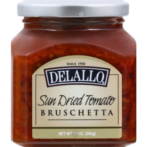 Delallo Sun Dried Tomato, Bruschetta - 10 Ounce