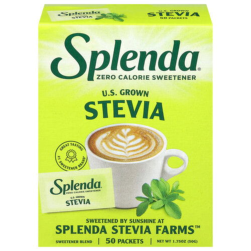 Splenda Sweetener, Zero Calorie, Stevia - 50 Each