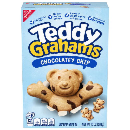 TEDDY GRAHAMS Chocolatey Chip Graham Snacks, 10 oz