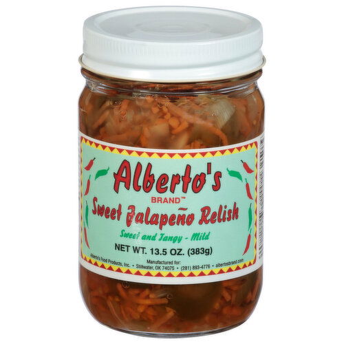 Alberto's Sweet Jalapeno Relish, Sweet & Tangy, Mild