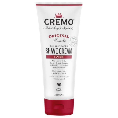 Cremo Shave Cream, Concentrated, Original Formula, Classic