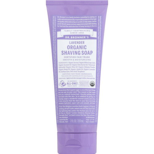 Dr. Bronner's Shaving Gel, Organic, Lavender