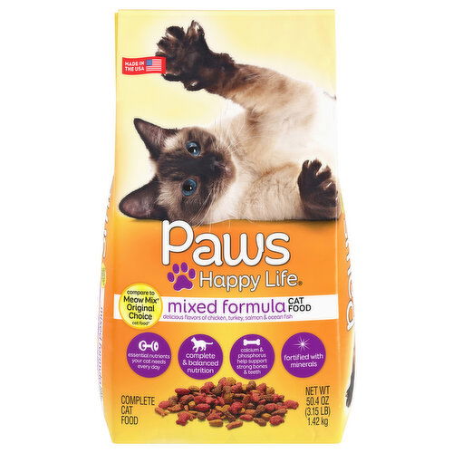 Paws Happy Life Complete Mixed Formula Cat Food - 50.4 Ounce