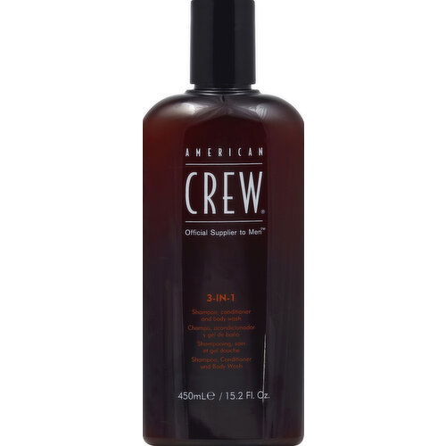 American Crew Shampoo, Conditioner, Body Wash, 3-In-1