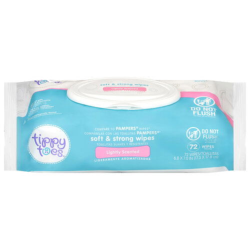 Tippy Toes Soft & Strong Lightly Scented Wipes - 72 Each