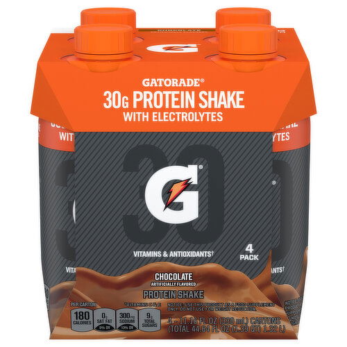 Gatorade Super Shake, Chocolate, 4 Pack