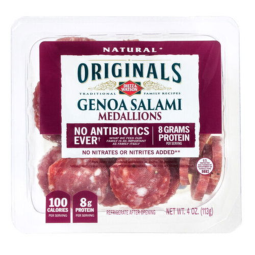 Dietz & Watson Genoa Salami Medallions