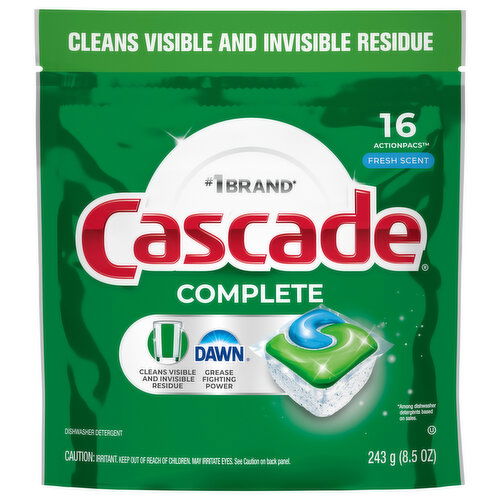 Cascade ActionPacs Fresh Scent Dishwasher Detergent - 16 Each