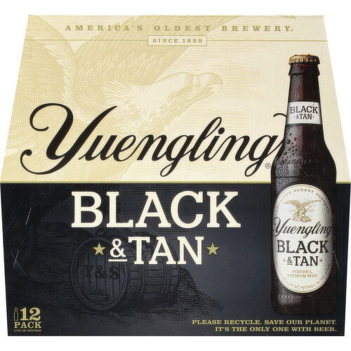 Yuengling Beer, Black & Tan, 12 Pack