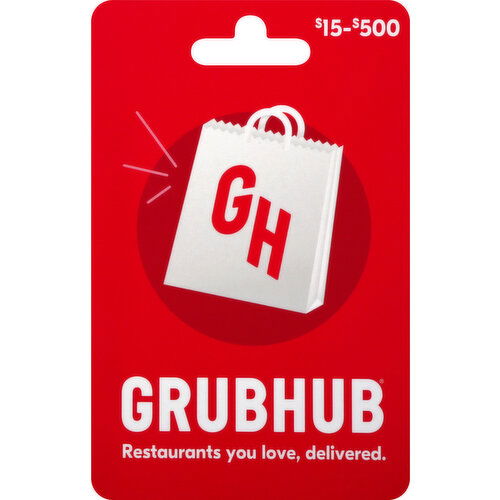 Grub Hub Gift Card, $15-$500