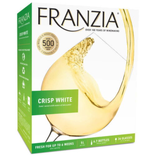 Franzia Crisp White House Favorites Blend Wine Box, 5.0 L