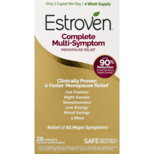 Estroven Menopause Relief, Complete Multi-Symptom, Caplets