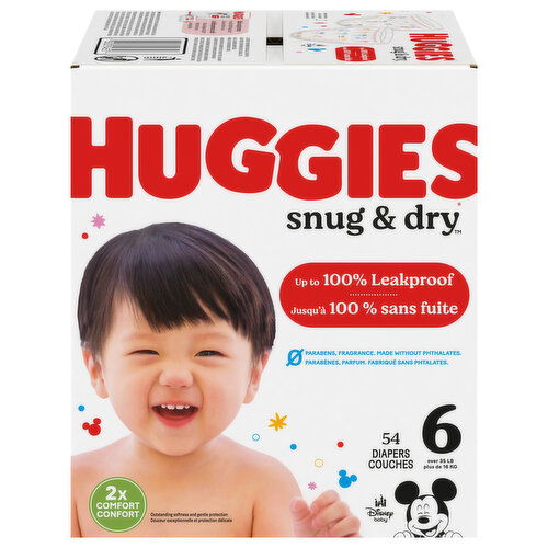 Huggies Diapers, Disney Baby, 6 (Over 35 lb)