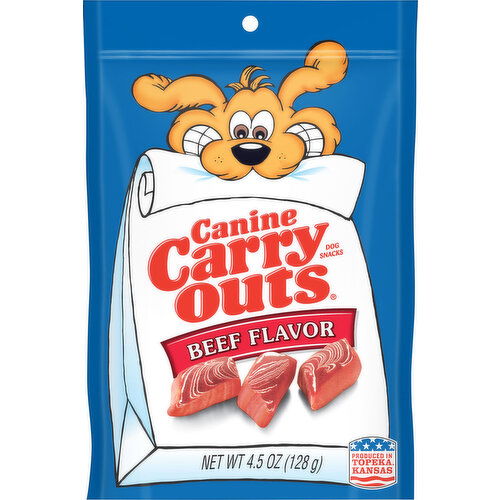 Canine Carry Outs Dog Snacks, Beef Flavor