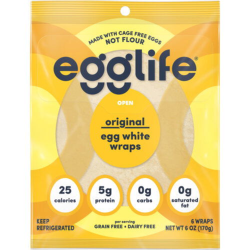 Egglife Egg White Wraps, Original