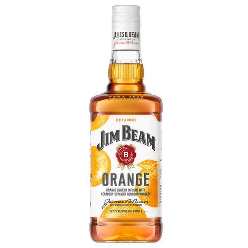 Jim Beam Orange Liqueur Infused with Straight Bourbon Whisk Spirit, 750 ml    