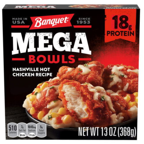 Banquet Mega Bowls Frozen Nashville Hot Chicken Recipe