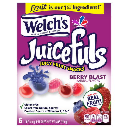 Welch's Juicy Fruit Snacks, Berry Blast