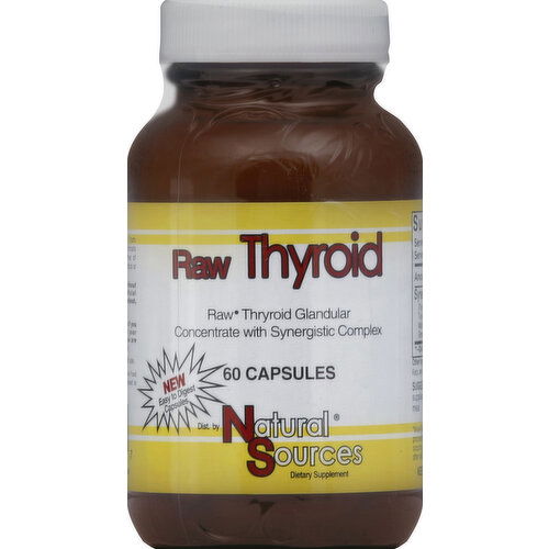 Natural Sources Raw Thyroid, Capsules