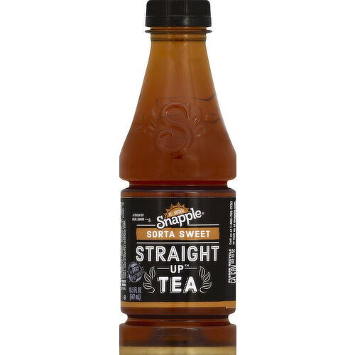 Snapple Tea, Straight Up, Sorta Sweet - 18.5 Ounce