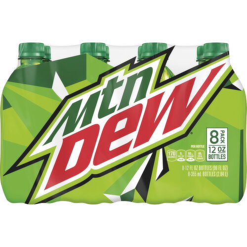 Mtn Dew Soda, 8 Pack