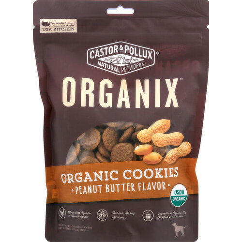 Organix Cookies, Organic, Peanut Butter Flavor