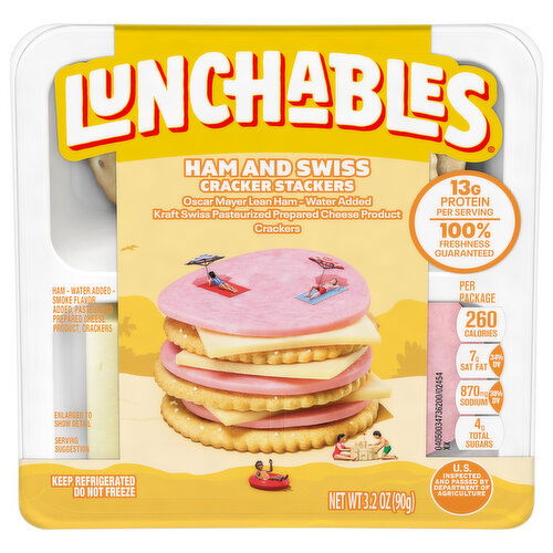 Lunchables Cracker Stackers, Ham & Swiss