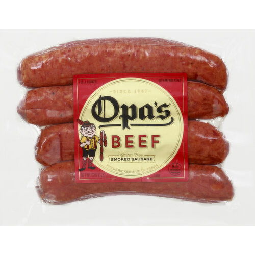 Opas Smoked Sausage, Beef