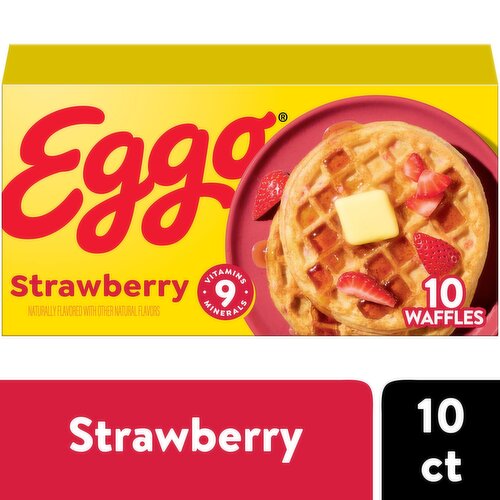 Eggo Frozen Waffles, Strawberry, Easy Breakfast