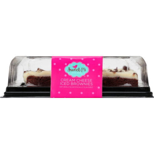 Sweet P's Bake Shop Iced Brownies, Cream Cheese