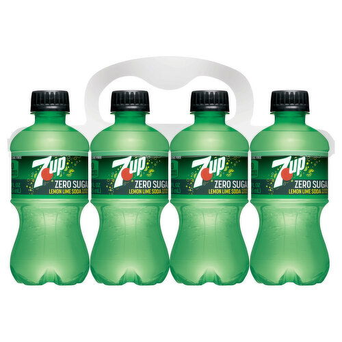 7-UP Soda, Lemon Lime, Zero Sugar - 8 Each