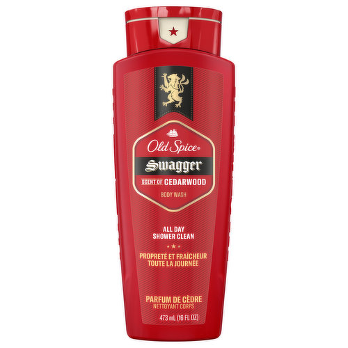 Old Spice Body Wash, Scent of Cedarwood, Swagger