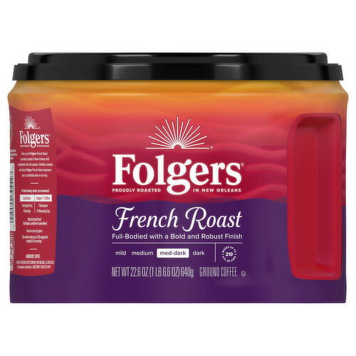 Folgers Ground Med-Dark French Roast Coffee - 22.6 Ounce