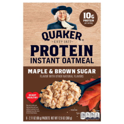 Quaker Oatmeal, Instant, Protein, Maple & Brown Sugar