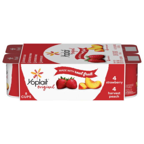 Yoplait Yogurt, Low Fat, Strawberry/Harvest Peach