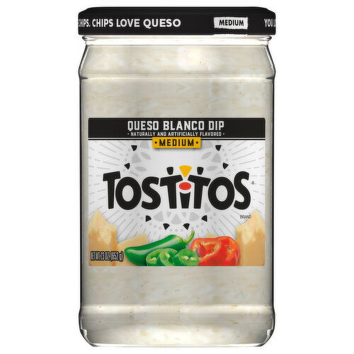 Tostitos Queso Blanco Dip, Medium - 23 Ounce