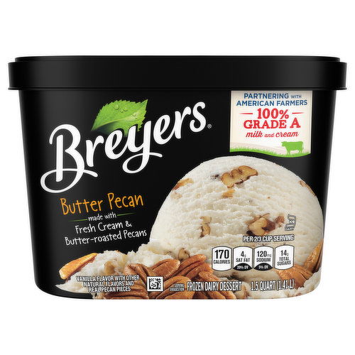 Breyers Frozen Dairy Dessert, Butter Pecan