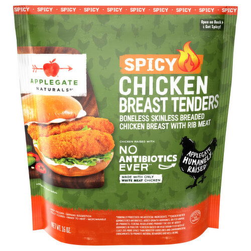 Applegate Naturals Spicy Chicken Breast Tenders - 16 Ounce