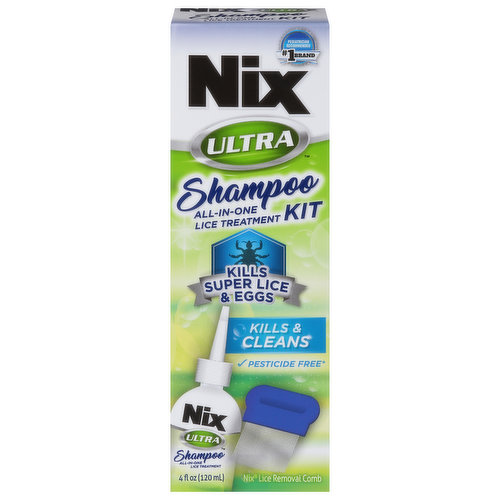 Nix Shampoo Lice Treatment Kit, All-in-One