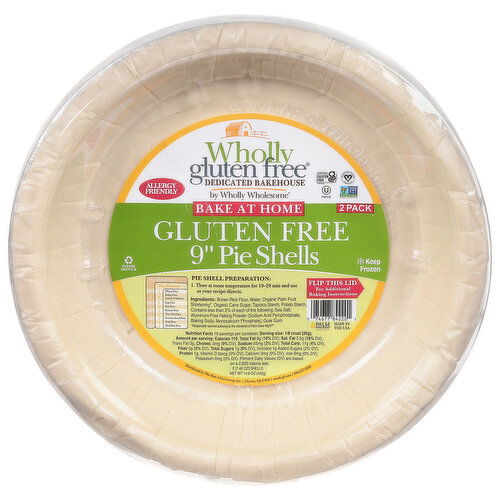 Wholly Gluten Free Pie Shells, Gluten Free, 9 Inch, 2 Pack