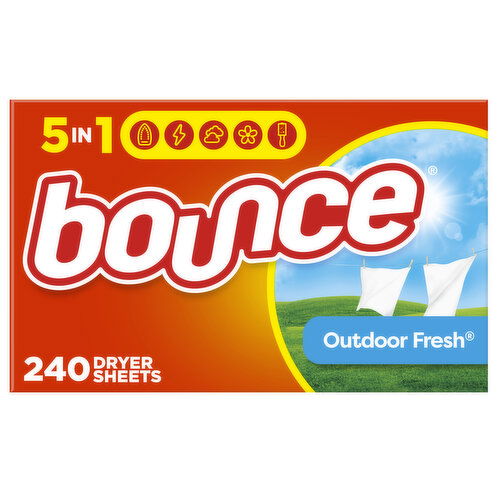 Bounce Fabric Softener Sheets, Outdoor Fresh Scent