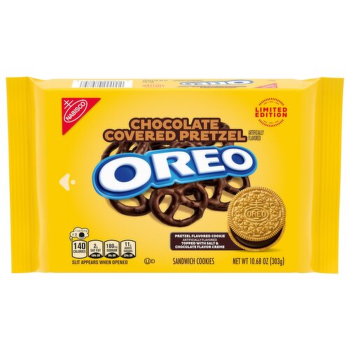 OREO Chocolate Covered Pretzel Sandwich Cookies, Limited Edition - 10.68 Ounce