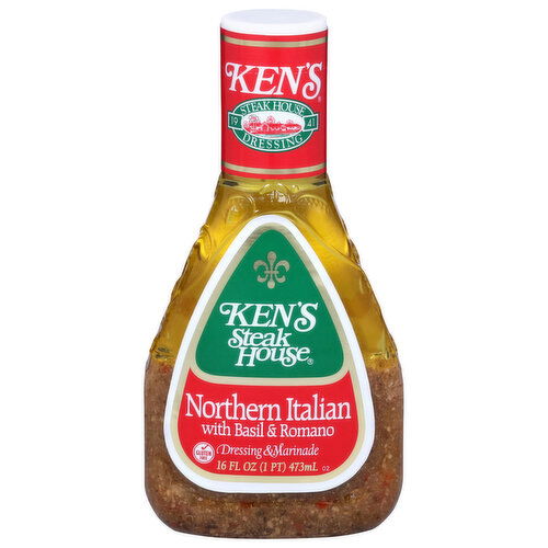 Ken's Steak House Northern Italian with Basil & Romano Dressing & Marinade - 16 Fluid Ounce