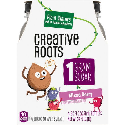 Creative Roots Coconut Water Beverage, Mixed Berry