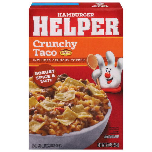 Hamburger Helper Rice, Sauce Mix & Corn Chips, Crunchy Taco