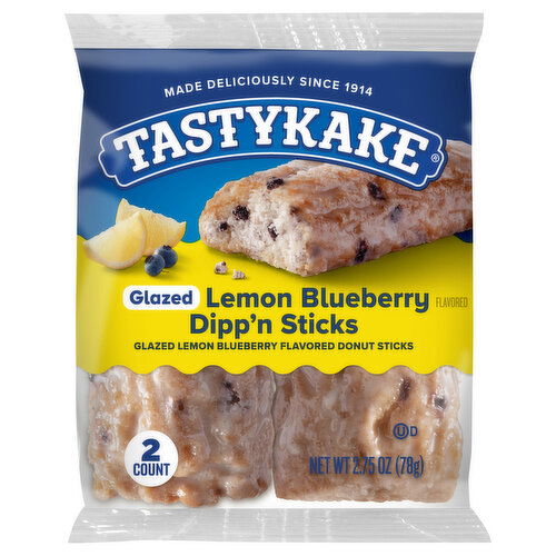 Tastykake Dipp'n Sticks, Glazed, Lemon Blueberry