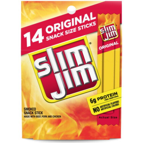 Slim Jim Original Smoked Snack Sized Sticks